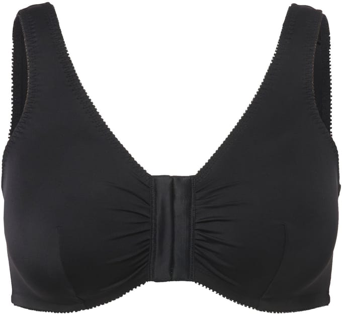 Ulla Popken - Dames - Bustier borstvoedingsbeha voorsluiting - Zwart - Maat 105D
