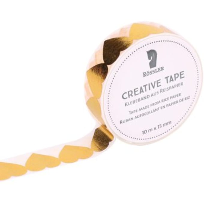 Rössler washi tape - gouden hartjes