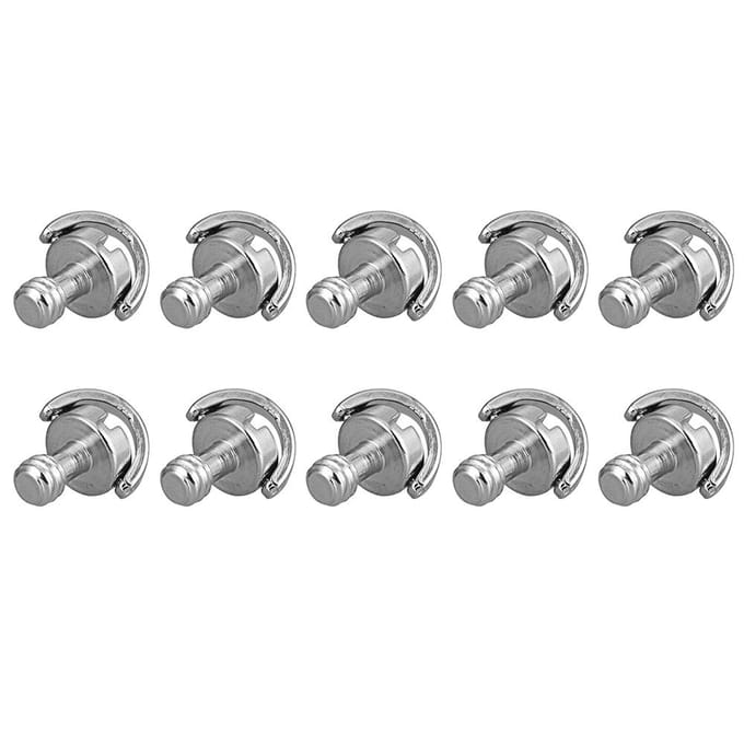 10pcs 1/4 -20 Axe D Anneau en D Adaptateur de Vis de Montage Trépied Monopode Plaque de Dégagement Rapide Caméra 10 Pack gray