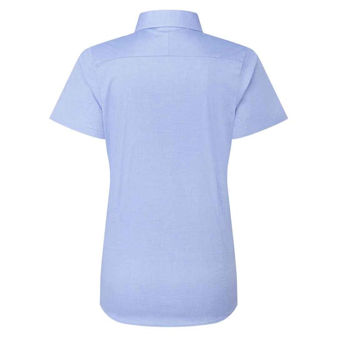 Premier Dames/Dames Supreme Oxford Formeel Overhemd Met Korte Mouwen (Oxford Blauw)