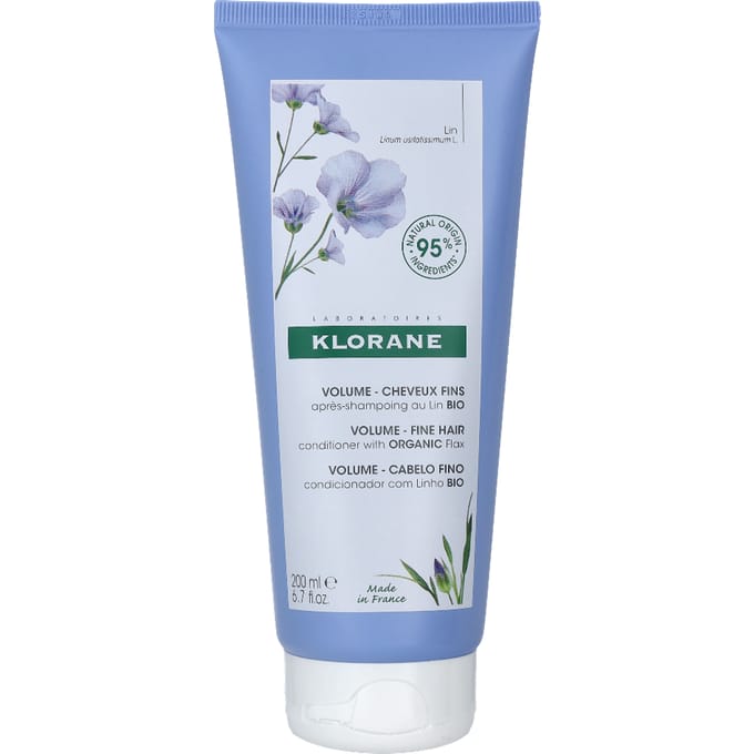 Klorane BIO Vlas Volumeconditioner | Omhult & geeft volume Fijn haar 200 Haarspoeling
