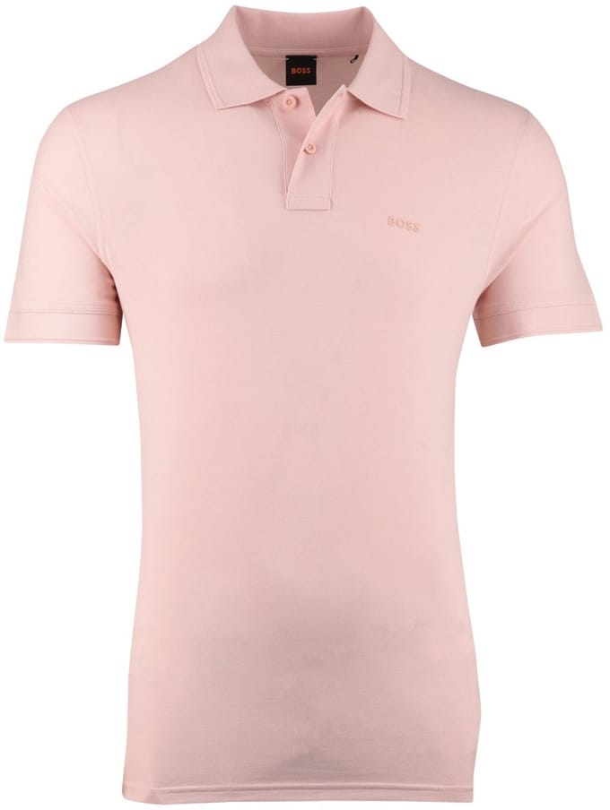 BOSS Orange Prime 2-knoops poloshirt roze