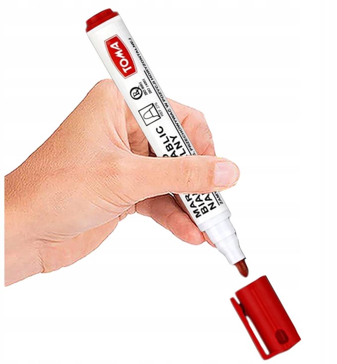 TOMA Rode Gum Marker voor Whiteboard - Vervaagt niet