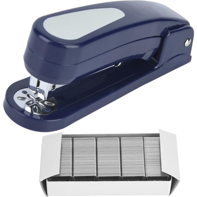 Duurzame middelgrote roterende nietmachine, 45 graden, capaciteit voor 20 vel(Blauw) black
