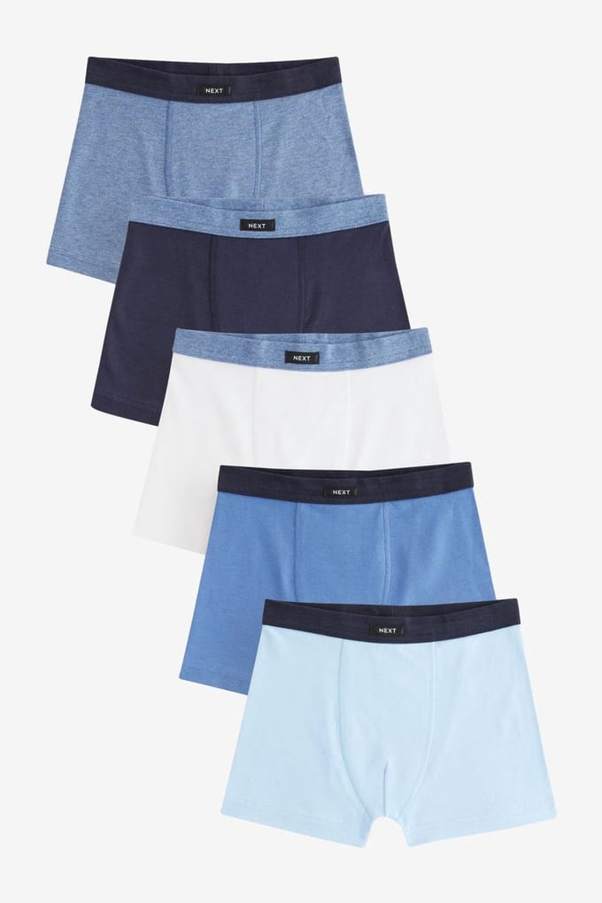 Next - Jongens - Set van 5 herenslips met zachte tailleband - Blauw