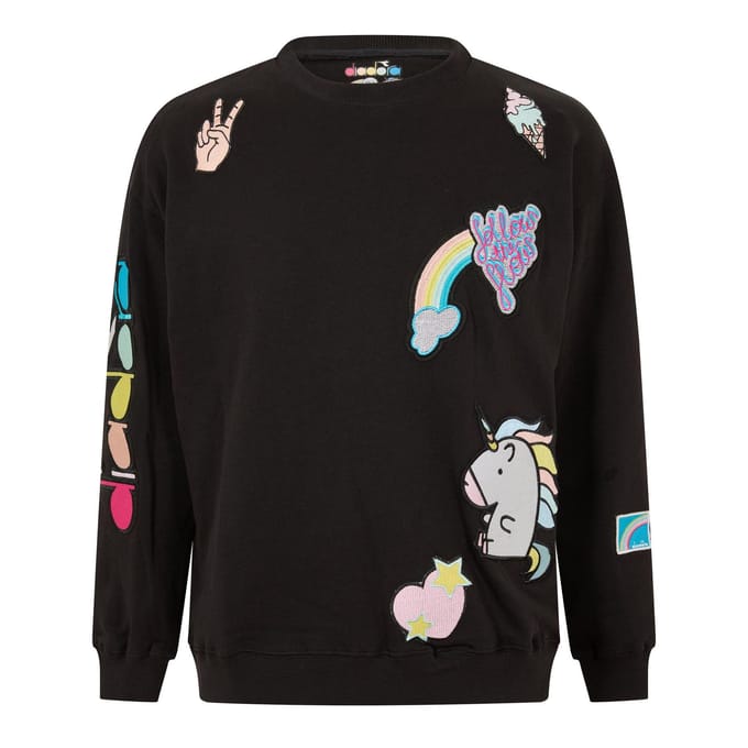 Diadora Unicorn Sweatshirt voor kinderen/Kinderen (Zwart)