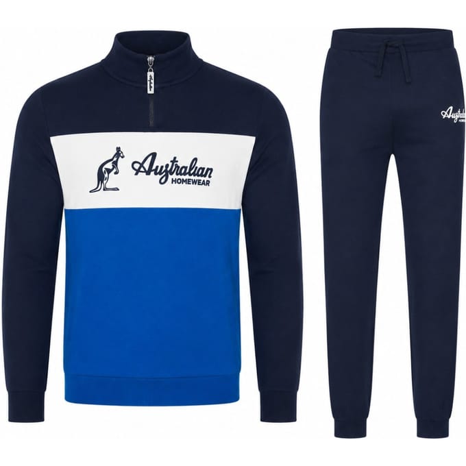 Australian - Heren Homewear Joggingpak - Navy/Blauw - Maat M
