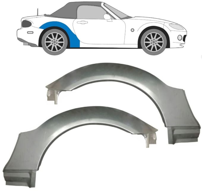 Reparatiepaneel achterspatbord voor Mazda MX-5 2005-2015 / Links + Rechts / Set