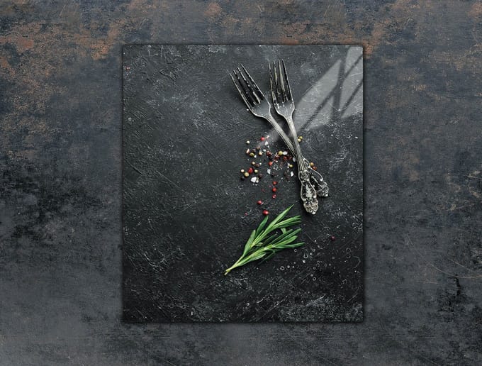TMK ArtDeko Serie - Glazen Snijplank - Beschermplaat - 45x52 cm