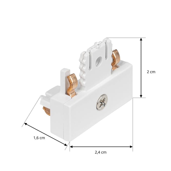 Lindby Lumaro hoekconnector, wit, kunststof