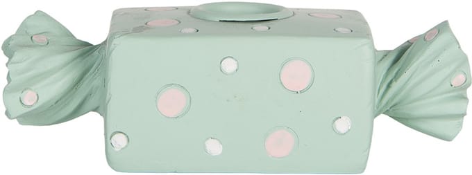 Clayre & Eef Kandelaar 14x6x4 cm Blauw Kunststof