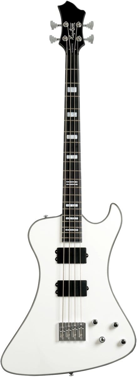 Hagstrom Nekromant 4 White Gloss - Elektrische basgitaar