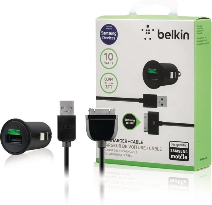 Belkin Autolader voor de Samsung Galaxy Tab