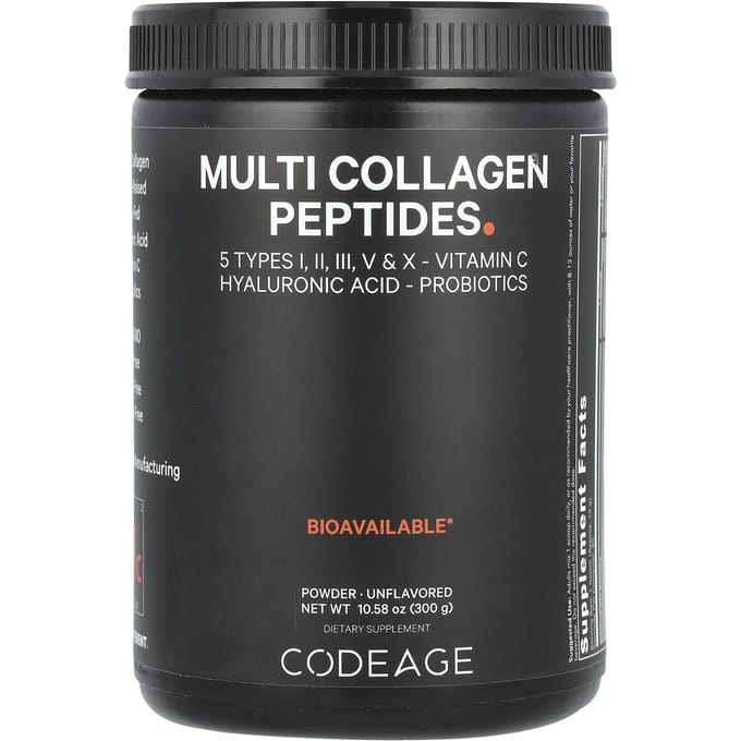 Codeage, Multi Collageen Peptiden Poeder, Zonder Smaak, 10,58 oz (300 g)