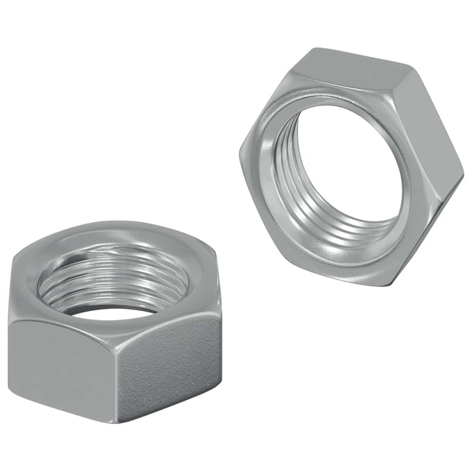 vidaXL - Hex - Moer - 2 - st - zilver - M6 - Metaal