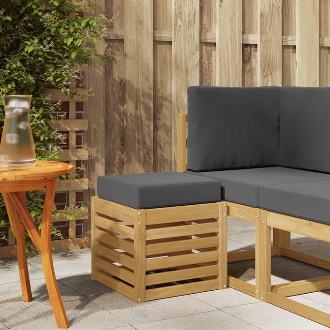 vidaXL - Buitenstoel - Bank - Massief - Acacia - Hout - Wit