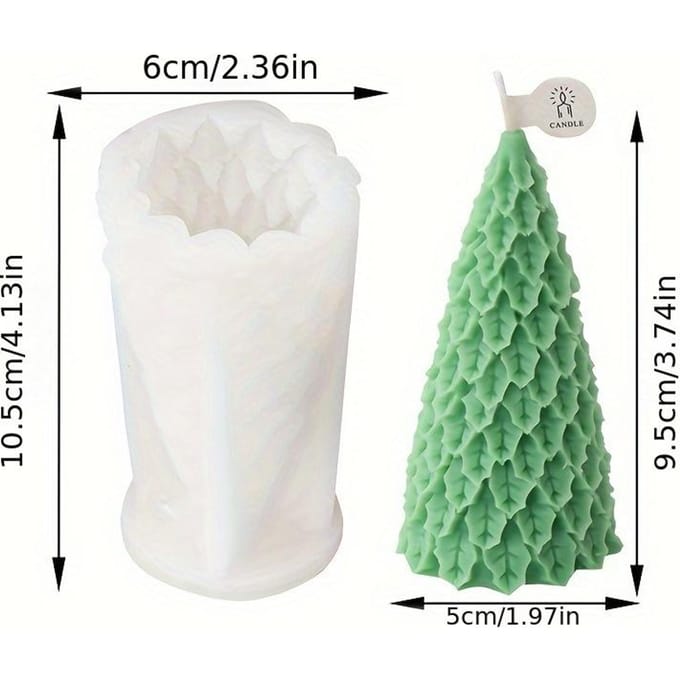 Kerst Siliconen Vorm DIY Dennengeur Kaars Vorm Grensoverschrijdende Kerstserie Huisdecoratie white