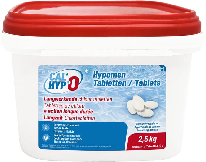 BSI - CalHyp-O - Hypomen Tablets - Langwerkende Chloortabletten 10 g - 2,5 kg