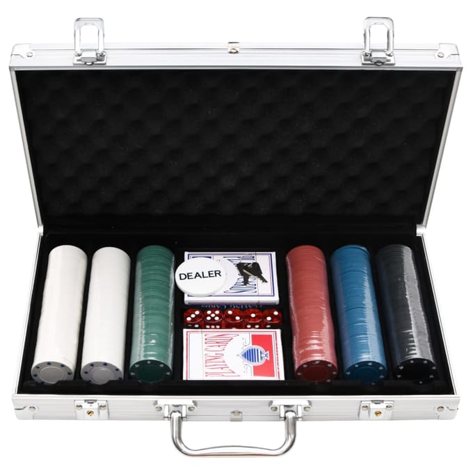 Vidaxl Pokerchipset, 300 Stuks, 4 G