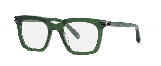 Philipp Plein VPP115M Verde trasparente lucido 51/22/145 MAN Brilmonturen