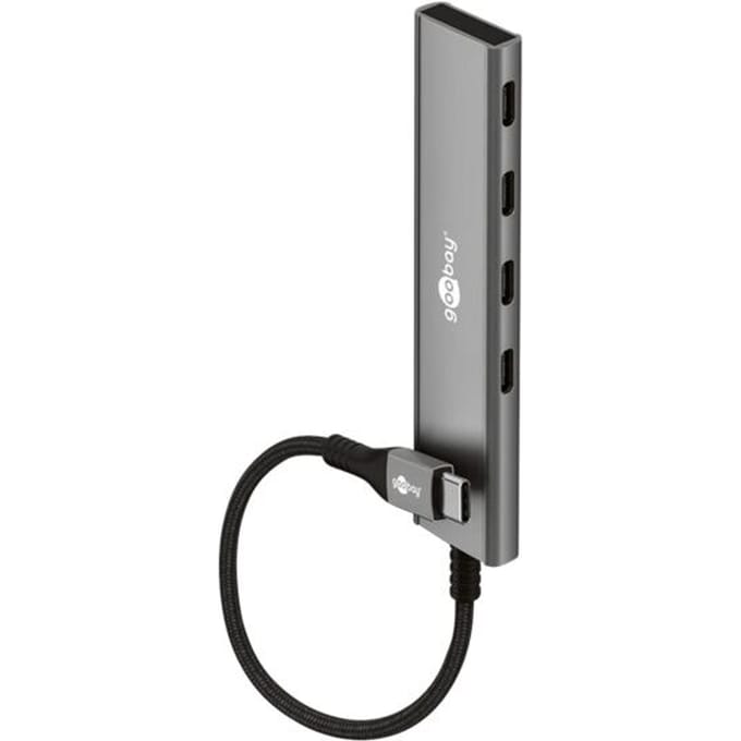 Goobay USB hub (USB-C) | 4x USB-C | USB3.0 5 Gbps | aluminium | 0,10 meter