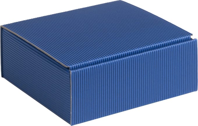 Geschenkdoos ribbelkarton 15x14x5,5cm BLAUW (100 stuks)