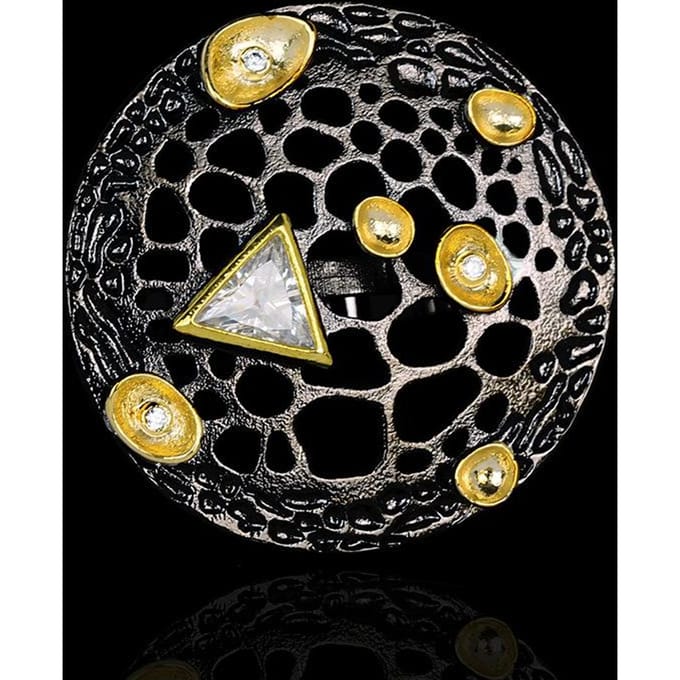 Europa en de Verenigde Staten Retro Middeleeuws Design Donkere Stijl Ringaccessoires No. 10 gray