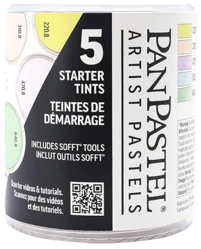 Set van 5 hoogwaardige pasteltinten voor kunstenaars