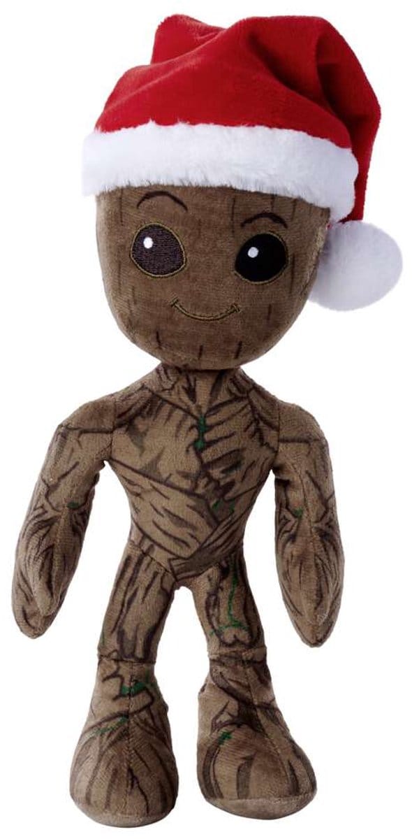 Simba Toys plush Disney Groot met kerstmuts - Pluche knuffel van 25cm