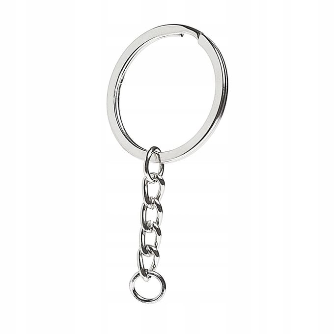 Techrebal Sleutelhanger Basis - 25mm - 100 stuks - Met Ketting