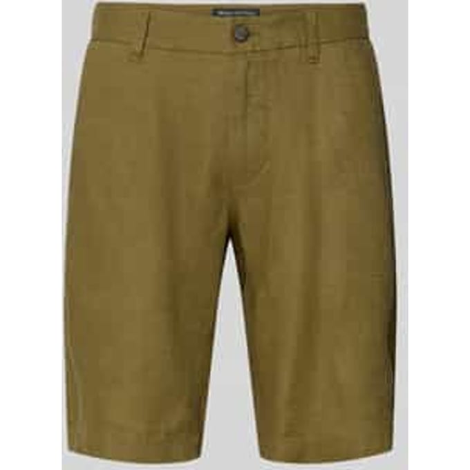 regular fit short van puur linnen model 'RESO JOGGER'
