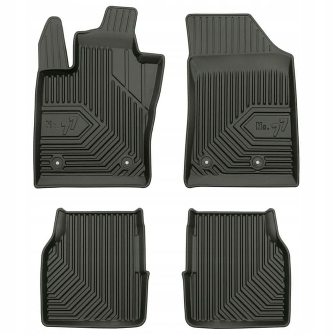 FROGUM No.77 Automatten - Geschikt voor JEEP COMPASS II (vanaf 2016) - 4-delig - TPE Rubber - Zwart