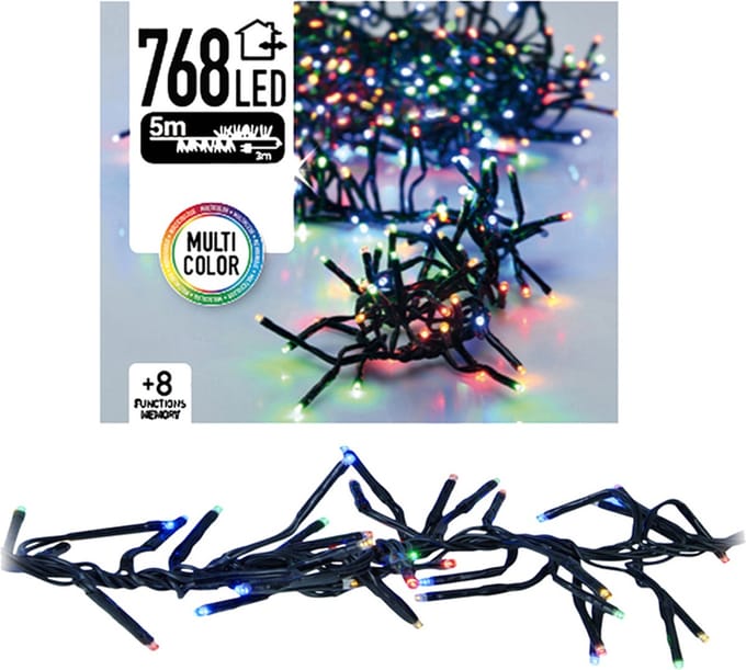 Clusterverlichting 768 LED 5.5m multicolor
