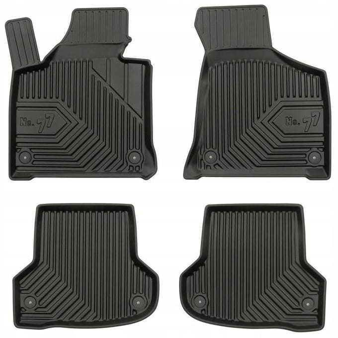 Frogum - No.77 - Automatten 3D - Geschikt voor AUDI A3 (8P) 2003-2013 - 4-delig - TPE Rubber - Zwart