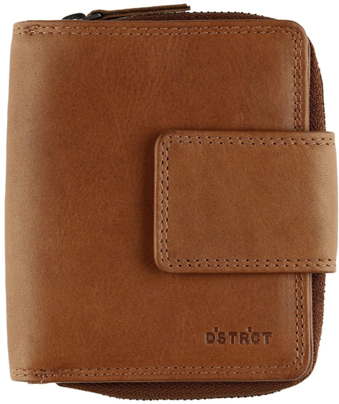 DSTRCT - Wax Lane - Dames portemonnee RFID Rits - Cognac