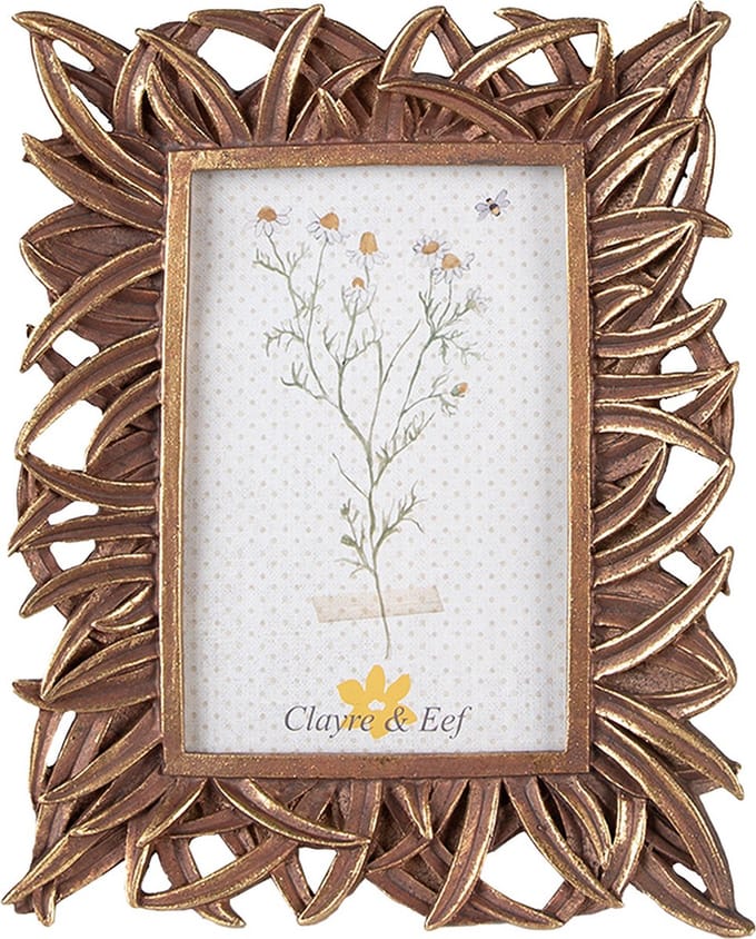 Clayre & Eef Fotolijst 10x15 cm Goudkleurig Polyresin