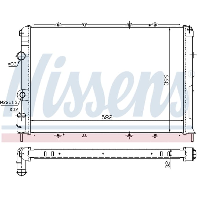 Radiator, motorkoeling NISSENS 63938A