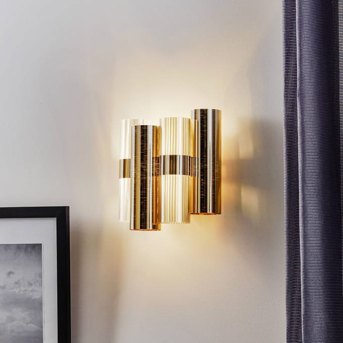 Slamp La Lollo wandlamp, goudkleurig
