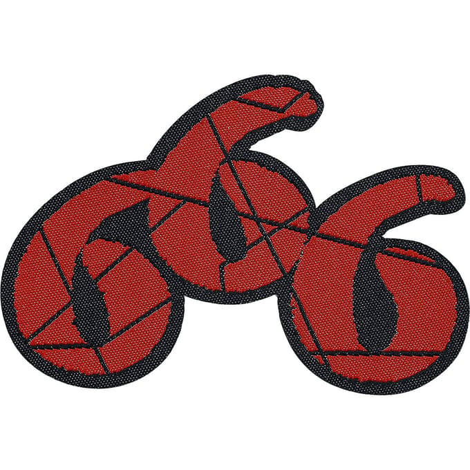 666 - Gothic Patch - Cut-Out - voor Geen - zwart-rood