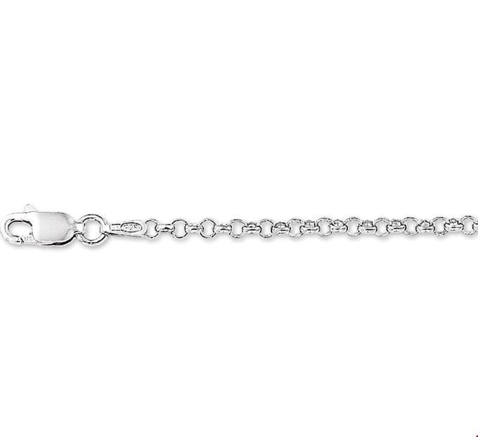Zilver Gerhodineerde Collier jasseron 2 1307506 80 cm