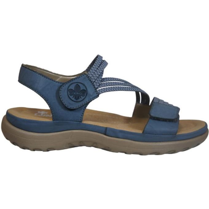 Rieker Sandalen blauw Textiel - Dames - Maat 39