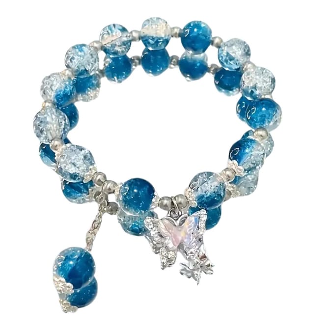 Livano Armband - Staal - Nep Zilver - Dames - Blauw