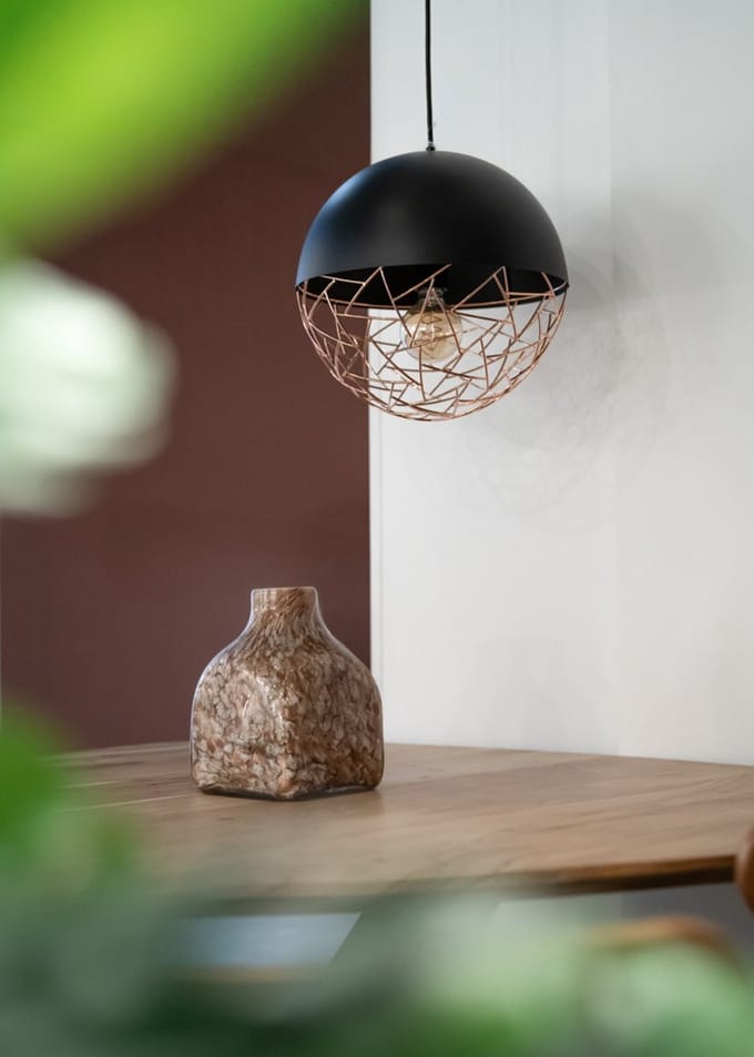 Lumidora Hanglamp 72867 - BARCELONA - E27 - Zwart - Goud - Messing (kleur) - Metaal - ⌀ 35 cm