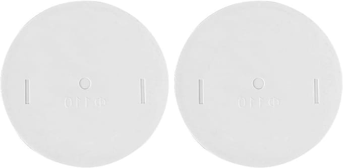 Allecto plus - 2 stuks eindkappen voor 110 mm PVC rioolbuisdeksel