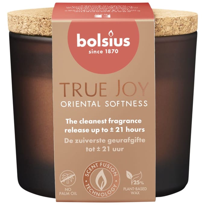 Bolsius - True Joy - Geurglas met kurk - 66/83 - Oriental Softness
