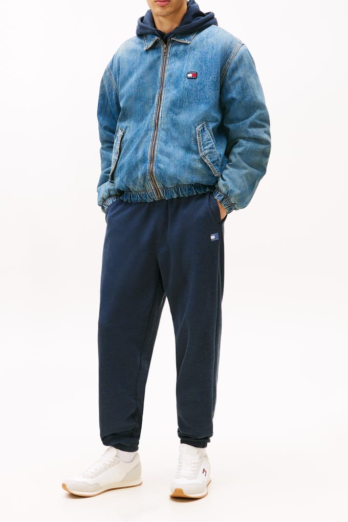 Tommy Hilfiger Essential Padded Jacket Denim Medium Maat: S | Spijkerjassen Outlet | Heren | Blauw