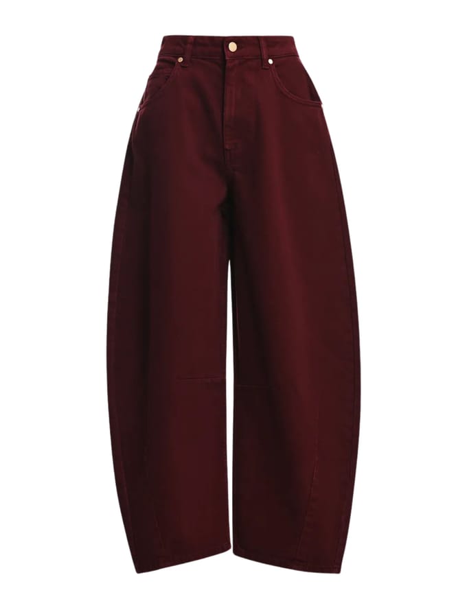 Essentiel Antwerp Kokos Barrel Jeans Bordeaux Kokos