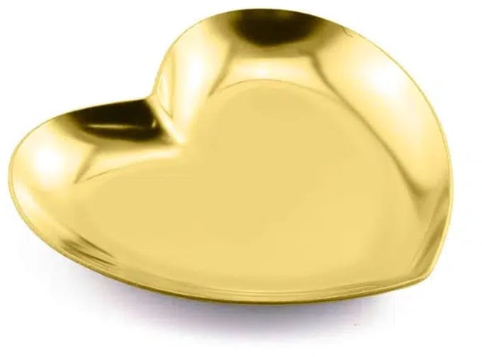 Planet Pink - Hart rvs schaaltje sieraden display goud
