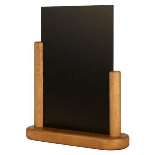 Securit® Elegant A6-tafelkrijtbord van beukenhout in teak