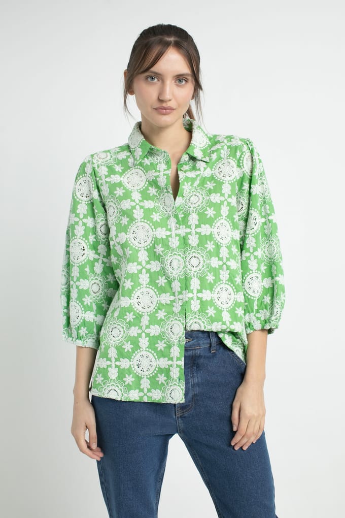Josephine & Co Devan Blouse Parrot Green Taglia: 42 | Magliette intime Outlet | Donna | Verde